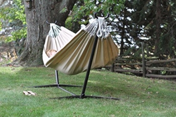 Vivere Hängemattengestell Doppel Sunbrella, 280cm, aus Edelstahl, mit Hängematte